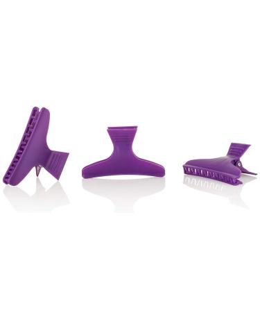 12x Purple 8cm Sectioning Hair Clips - Perfect for Styling & Hairdressing - International Shipping Available - Buy Online on GoSupps.com