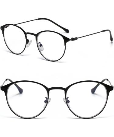 Photochromic Anti Blue Light Readers for Women | Progressive Multifocal Round Frame 3.5x Black Glasses - Buy Online on GoSupps.com