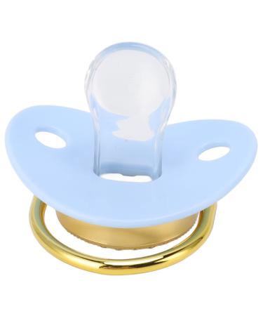 Baby pacifier for 6 to 18 months baby-newborn pacifier integrated BPA-free silicone-bling baby pacifier with clips silicone pacifier (blue)