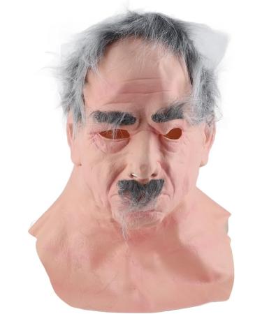 shenruifa Halloween Latex Old Man Face Cover Elder Old Man Headgear for Halloween Headgear Prop (Assorted Color) - Buy Online on GoSupps.com