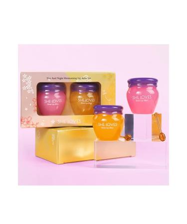 She Loves Day & Night Moisturizing Lip Balm - 2 Pack, Anti-Cracking, Nourishing & Hydrating Lip Care - 10g - Buy Online on GoSupps.com
