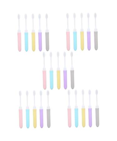 Partykindom 25 Stk Reise toothbrush Handbuch Camping toothbrush Adult toothbrush Bulk-toothbrush toothbrush soft decorative toothbrush children's toothbrush oral pp vacation needs fold travel travel