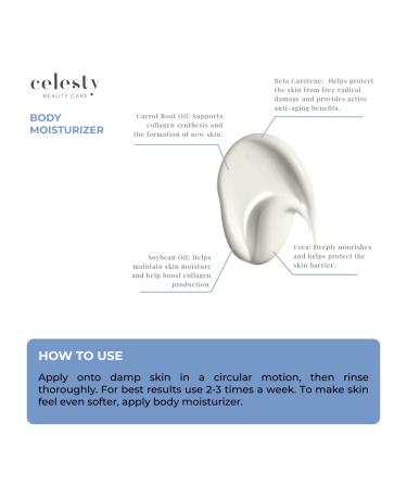Celesty Beauty Body Moisturizer Sensitive Skin Anti-Aging Body Nourisher Lightweight & Non-Greasy 8.1 fl oz - Buy Online on GoSupps.com