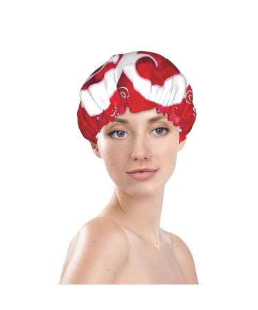 Heart & Flowers Printed Waterproof Shower Cap | Fits All Head Sizes & Hair Textures - Women's Bath Cap - Buy Online on GoSupps.com