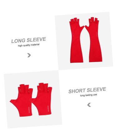 FRCOLOR 2 Pairs Nail Gloves Sunblock Fingerless Gloves Gel Nail Lamp Gloves Nail Lamp Protection Gloves Anti Uv Glove Anti Glove Driving Gloves Nail Gel Hand Guard Dedicated Mj03 Polyester 25X9X0.4CM - Buy Online on GoSupps.com