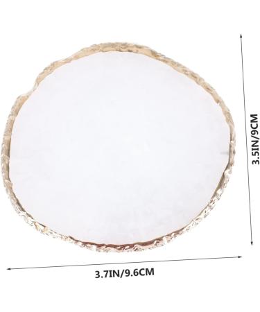  POPETPOP POPETPOP 1Pc Round Palette Golden Makeup Tray Nail Gel Nail Art Supplies Christmas Nail Art Supplies Makeup Mixing Tray White Color Plate Resin Crack - Buy Online on GoSupps.com