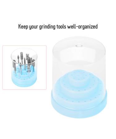 Nail Drill Holder & Organizer - 48 Holes for Nail Art Tools | Blue Nail Drill Stand for DIY & Training | Premium Nail Accessories - Buy Online on GoSupps.com