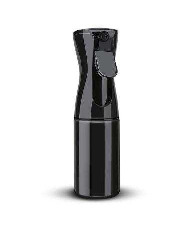 Suream Mist Spray Bottles, 5.4oz/160ml Black Continuous Spray Bottle Fine Mist Styling Water Sprayer for Curly Hair, Tiny Empty Plastic Refillable Container for Salon Use, Gardening, Ironing, Cleaning 160ml-Black