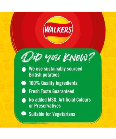 Walkers Big Bag READY SALTED Crisps Snacks 6 x 150g Bags - Buy Online on GoSupps.com