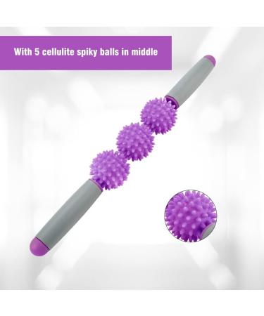 Muscle Roller Stick - Relieve Sore Muscles Perfect for Yoga & Sports - Purple Massage Tool for Arms & Shoulders - Buy Online on GoSupps.com