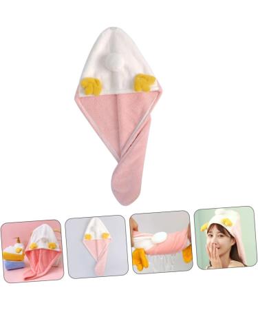 Amosfun Coral Fleece Dry Hair Hat Shower Caps for Women Water Absorbent Hats Girls Hat Salon Dry Hair Hat Wet Hair Towel Bathing Hair Dry Caps Hair Cap Pink Super Absorbent Pink 52x23cm - Buy Online on GoSupps.com