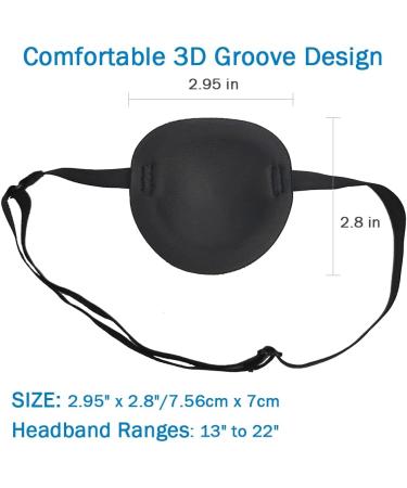 3PCS Adjustable Eye Patches for Adults - Treat Lazy Eye & Cosplay - Colors for Left/Right Eyes - Buy Online on GoSupps.com