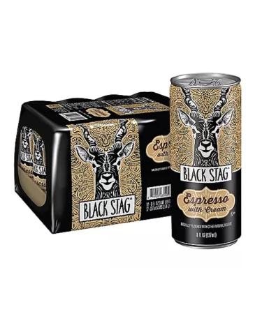Black Stag Espresso with Cream, Ready to Drink, 12 Pack - 6.5oz Cans