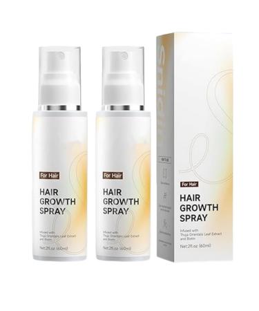 Snidin 2026 Lot de 2 sprays de croissance des cheveux 60 ml Huile de romarin naturelle pour la croissance des cheveux non gras contre la perte de cheveux et les cheveux clairsem s extrait de 2PCS