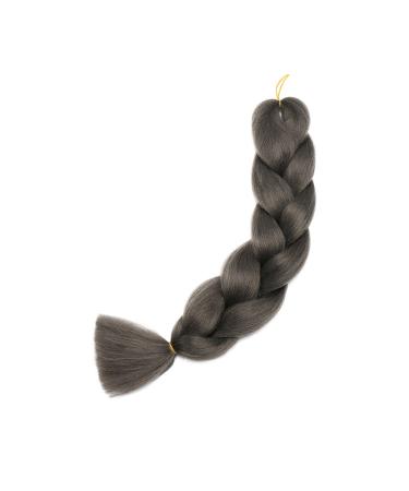 Buy 5 Packs Dark Grey Braids Extensions | Kanekalon Crochet Hair - 24 500g Colorful Synthetic Hair for Braiding | International Shipping - Buy Online on GoSupps.com