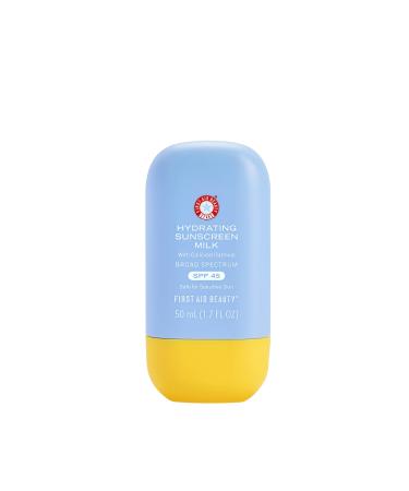 First Aid Beauty - Hydrating Sunscreen Milk with Colloidal Oatmeal Broad Spectrum SPF 45 Non-comedogenic SPF Formula Helps Nourish Skin with Organic UV Filters & Glycerin 24-hour Hydration 1.7 oz | Non-comedogenic SPF