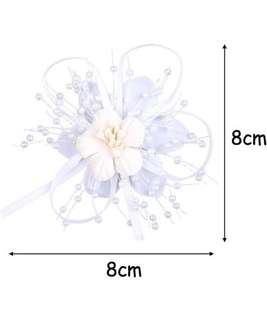 5 Flower Hair Clips Bridal Hairstyle Accessories Wedding Party Beach Accessories and Hair Accessories Ivory White - Buy Online on GoSupps.com