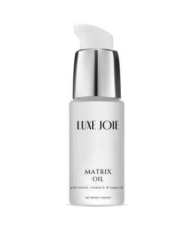 LuxeJoie Matrix Oil Face Oil for Clear Skin Hydrating Formula 1 Fluid Ounce Glass Bottle