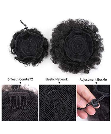 Claw Clip Ponytail Hair Extensions - 8-Inch Synthetic Kinky Straight Ponytail Puff (1BT30) - Natural Look & Easy Attachment - Buy Online on GoSupps.com