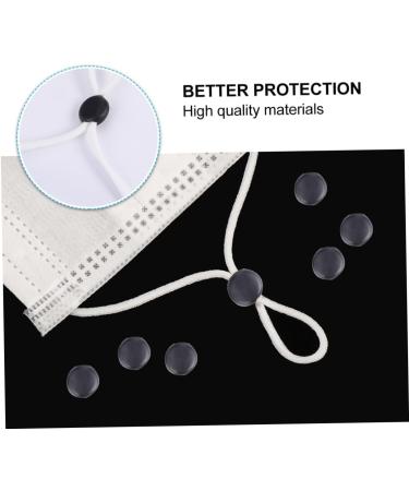 FOMIYES 500 Elastic Plastic Buckles - Slipproof Cord Stoppers & Mask Accessories - Anti-Slip Buttons for Masks | 1x1cm Round - Buy Online on GoSupps.com
