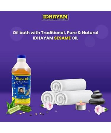 Idhayam Sesame Oil - Gingelly Oil Pure And Fresh With Good Source of Natural Nutrients No Artificial Multi-purpose Uses Oil India origin - Multilple Packs 1litre (PACK OF 1) - Buy Online on GoSupps.com