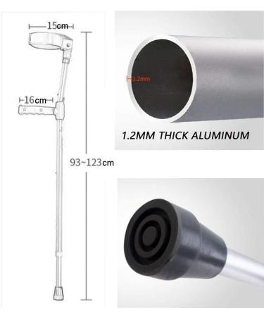 ATHUAHLR Forearm Crutches Adjustable Underarm Crutches Aluminum Forearm Crutches for Adults and Teenagers Adjustable Lightweight Handles Comfortable Grips 2 Pieces Practical Lightweight Arm Crutch - Buy Online on GoSupps.com