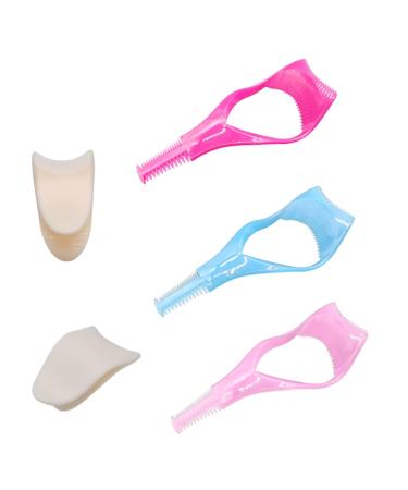 False eyelash curler eyelash brush tool 3-in-1 Makeup eyelash brush upper and lower eye mascara applicator auxiliary eyelash makeup tool