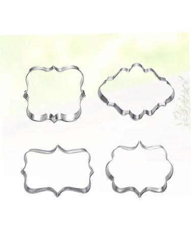 IMIKEYA 4pcs Cookies Mold Wedding Cookie Cutters Mini Loaf Pan Silicone Lion Figurines for Kids Dessert Molds DIY Baking Mold Stainless Steel Biscuit Molds Cake Mold Picture Frame Silver medium - Buy Online on GoSupps.com