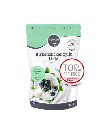 borchersborchers birch sugar xylitol light | with erythitol | pleasant sweetness | sugar-free | vegan | tooth-friendly 350g