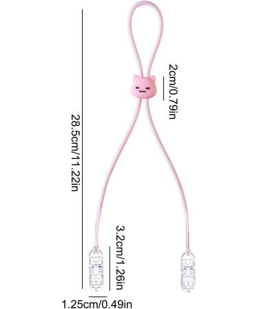 Shakven Bib Holder Cute Bear Napkin Holder Chain Clip Bibs Napkin Clip Lanyard Neck Strap Bib Clips Cultivate Self-Feeding Habits Baby Dining Clothing Protector Pink - Buy Online on GoSupps.com