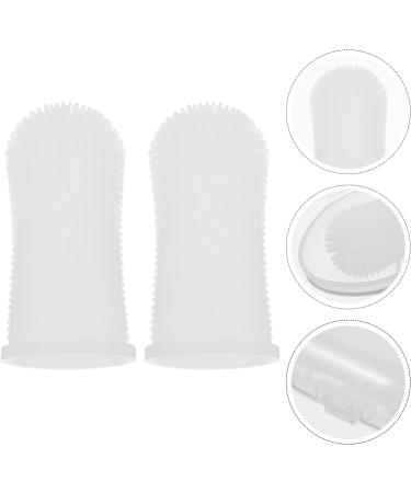 Healifty Finger Toothbrush for Infant Oral Care - 2Pcs White - Relieve Teething Discomfort & Gum Cleaning - Buy Online on GoSupps.com