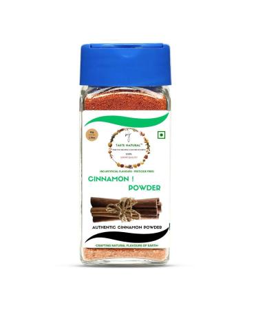 MJ TASTE NATURAL Cinnamon Powder 50g 1.76 oz True Cinnamon Premium Grade Harvested & Packed Pure Ground Perfect For Cooking Baking Cakes Cookies Pies Custards and Puddings Juices | Plastic Free | Reusable Jar With Seasoning Cap | Product Of IN