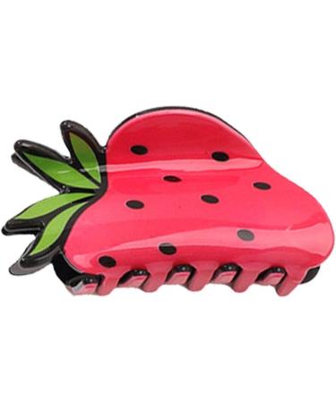 Charming Strawberry-Shaped Hair Claw Clip - Stylish Durable and Perfect for a Tropical- Look - Buy Online on GoSupps.com