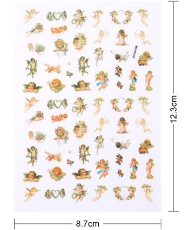 Decor Water Transfer Stickers Nail Art Decoration Flower And Leaf Pattern 3D Nail Art Sticker Nail Decal Stickers Angel Pattern Stickers - Buy Online on GoSupps.com