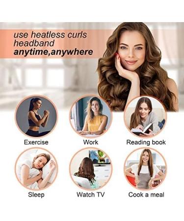 CORATED Velvet Heatless Curling Rod Headband Set - No Heat Hair Curlers for Long Hair (Purple) - Buy Online on GoSupps.com