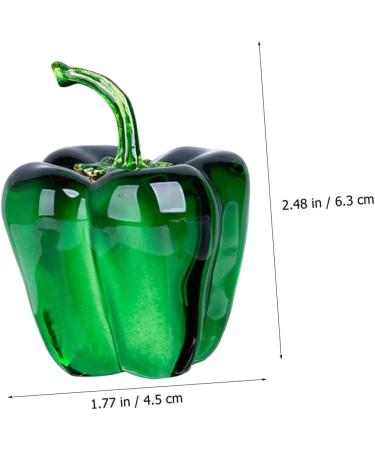 Alipis Office Decor Decorations for Home Crystal Figurines Living Room Chili Vegetable Household Fake Fruit Green 6.3x4.5cm - Buy Online on GoSupps.com
