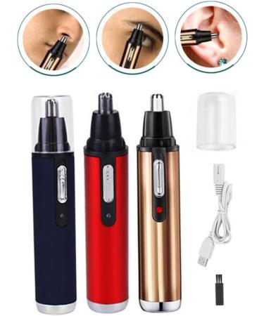 Shop Travel-Friendly Nose Hair Trimmer - Painless Electric Ear Hair Removal for Men | Blue Grooming Tool - Buy Online on GoSupps.com