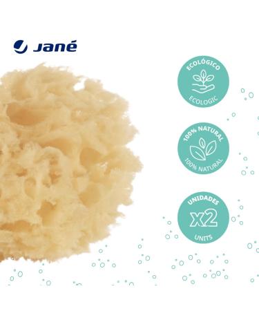 Jan Natural Sponge Set for Newborns - 2 Soft Sponges for Gentle Baby Hygiene | International Shipping - Buy Online on GoSupps.com