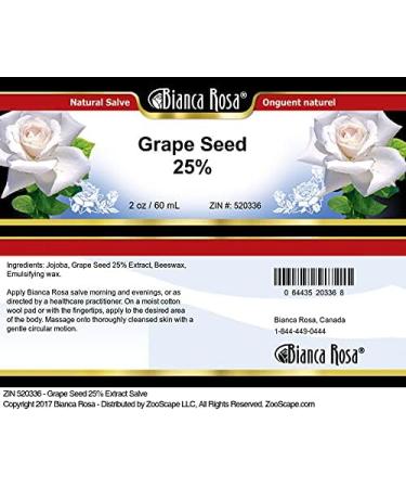 Grape Seed 25% Salve - 2 oz | Natural Skin Care | International Shipping Available - Buy Online on GoSupps.com