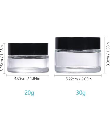 6x30ml Refillable Glass Cosmetic Containers | Empty Travel Pots for Creams Lotions & Powders - Buy Online on GoSupps.com