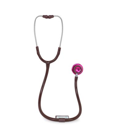 Buy Lightweight Acoustic Stethoscope for Doctors & Medical Students - Adult Size Flexible Tube Soft Ear Knobs - Micro Al in Chocolate - Buy Online on GoSupps.com