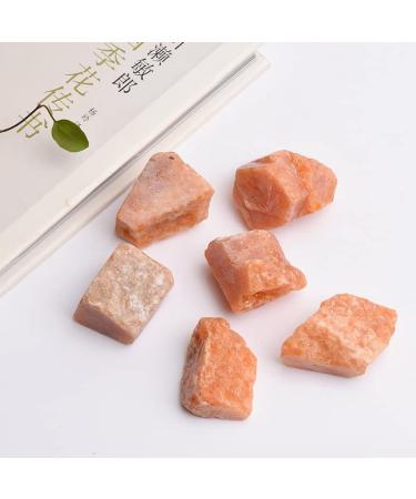 Natural Crystal Rough Natural Original Stone Ore Quartz Home Decoration Fish Tank Stone Hanging Ornament Repair Specimen Decor (Color : Sunstone Size : 1pc) 1pc Sunstone