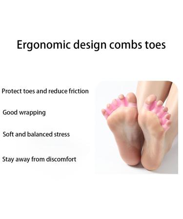 Samoka 6 PCS Gel Toe Separators for Bunion Correction and Toe Alignment - 3 Pairs (Blue/Pink/White) - Buy Online on GoSupps.com