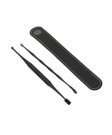 Ear Cleaner Set - 2 Pcs Metal Ear Cleaning Tools with Storage Bag and Brush - Buy Online on GoSupps.com