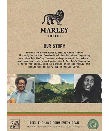 Marley Coffee 20% Jamaica Blue Mountain Medium Roast Coffee Beans 1kg - Smile Jamaica Blend - Marley Coffee - From The Marley Family - Rainforest Alliance Certified - Strength 3 - Buy Online on GoSupps.com