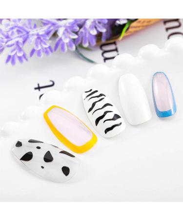 Shop Bohend Oval False Fingernails - White Zebra Glossy Nails | 24 Piece Acrylic Press On Nail Tips for Women & Girls - Buy Online on GoSupps.com