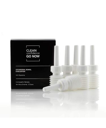 CLEAN Confidence GO Now Occasional Bowel Evacuation with Glycerin - 9ml Mini Enema 6 Pack by ConfidentU