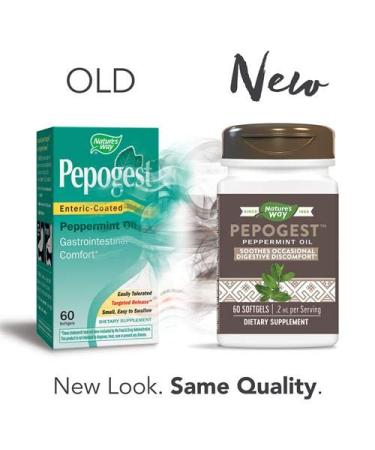 Nature's Way Pepogest Peppermint Oil 0.2 mg - 60 Softgels for Digestive Support - Buy Online on GoSupps.com