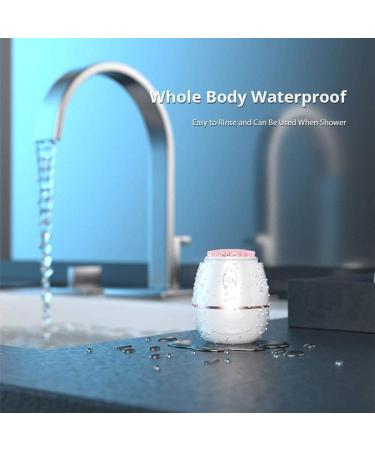 Sonic Vibrating Facial Cleansing Brush - 2 Brush Heads with 4 Modes IPX6 Waterproof Wireless Charging for Face Cleaning Exfoliating and Massaging Egg Shape White - Buy Online on GoSupps.com