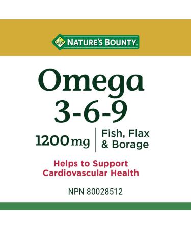 Nature's Bounty Omega 3 6 9 Fish Oil 1200mg Pills Supplement & Vitamin D3 Pills and Supplement Helps Support Immune Function 1000iu 500 Softgels Supplement + Vitamin D3 Pills - Buy Online on GoSupps.com